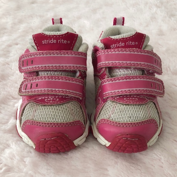 Stride Rite Baby Girl NMS Keegan H&L Pink Sneakers - Picture 1 of 8